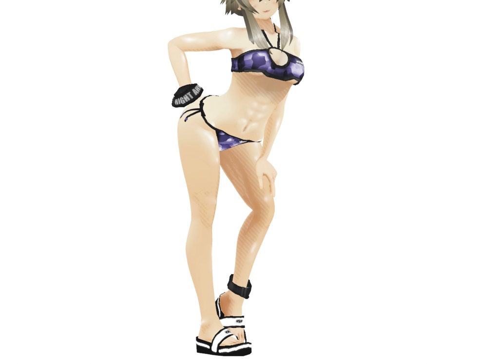 VRoid衣装 "迷彩ホルタートップ水着" カスタムアイテム&テクスチャ