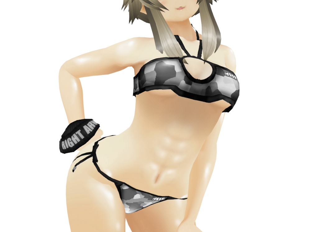 VRoid衣装 "迷彩ホルタートップ水着" カスタムアイテム&テクスチャ