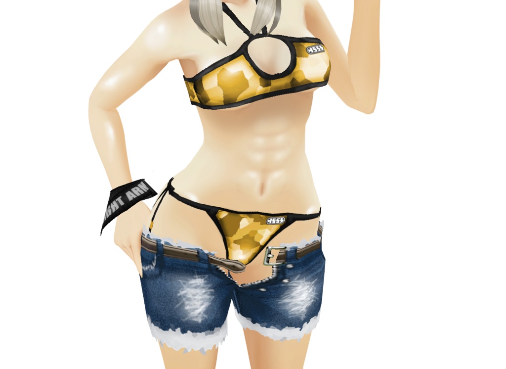 VRoid衣装 "迷彩ホルタートップ水着" カスタムアイテム&テクスチャ