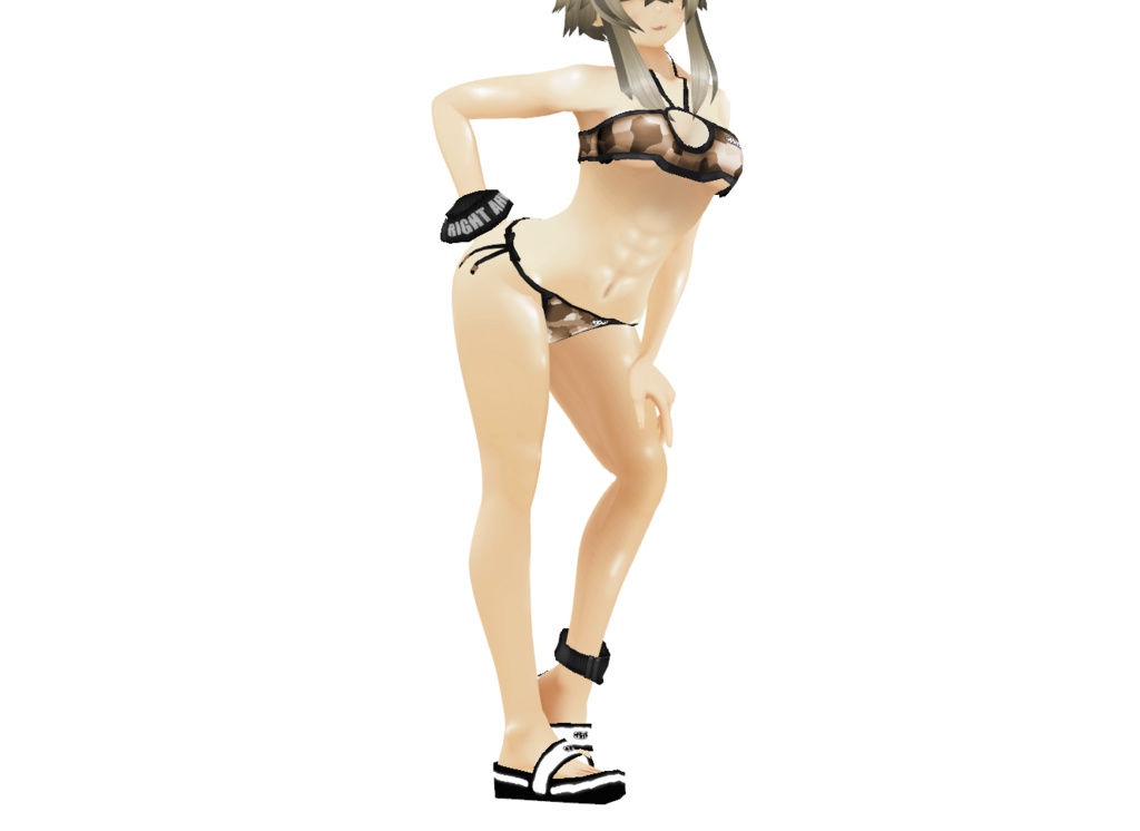 VRoid衣装 "迷彩ホルタートップ水着" カスタムアイテム&テクスチャ