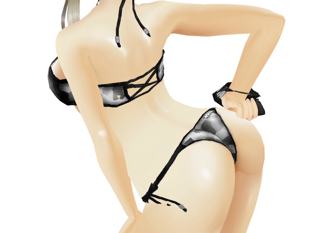 VRoid衣装 "迷彩ホルタートップ水着" カスタムアイテム&テクスチャ