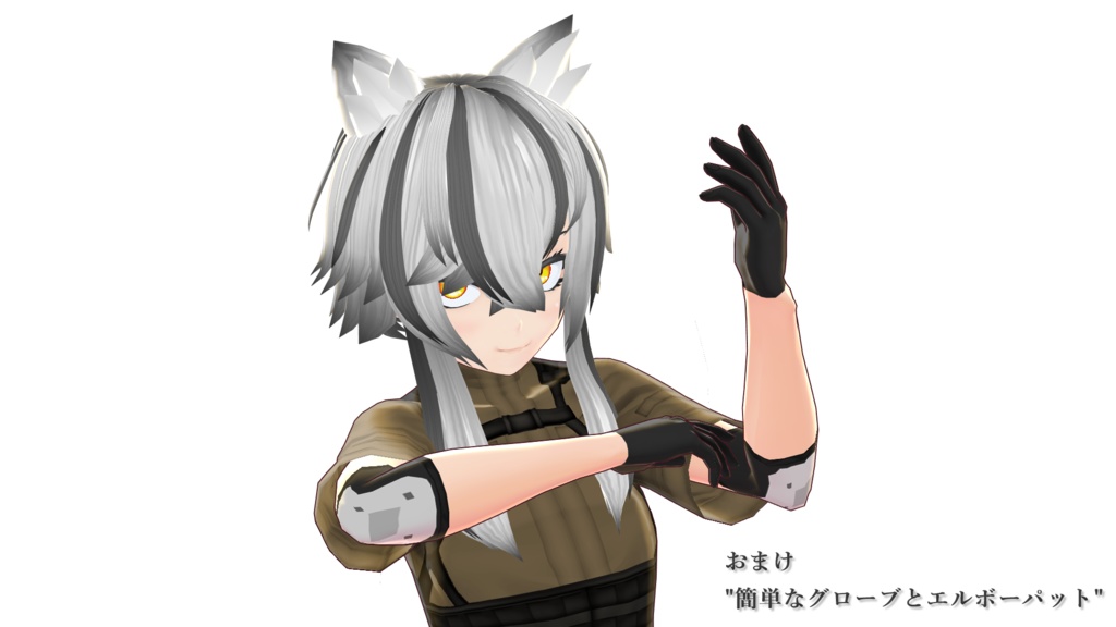 VRoid衣装"タクティカルベスト&レッグプラットフォーム&野戦服"カスタムアイテム&テクスチャ男女兼用