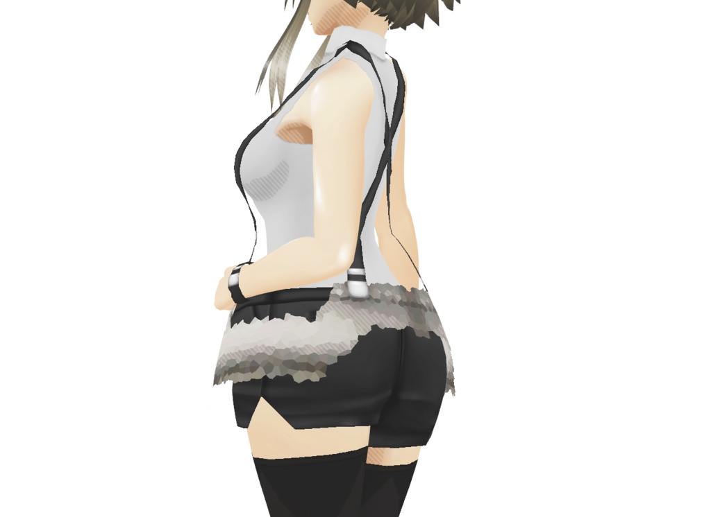 VRoid衣装「ノースリーブシャツ&サスペンダー」カスタムアイテム&テクスチャ