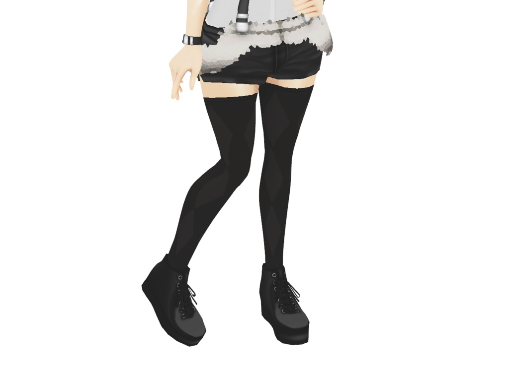 VRoid衣装「ノースリーブシャツ&サスペンダー」カスタムアイテム&テクスチャ