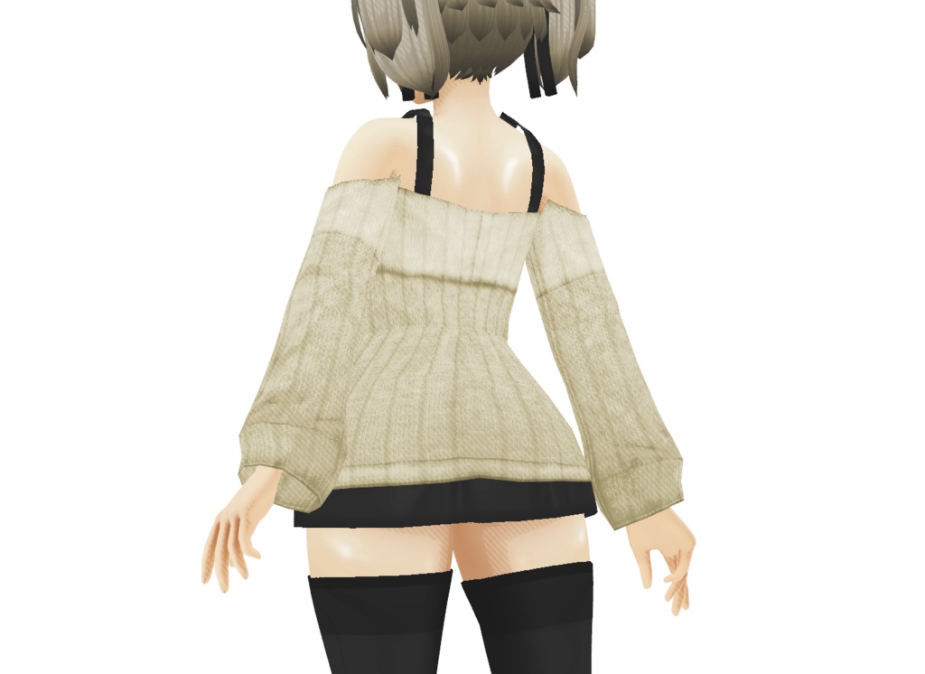 VRoid用テクスチャ「シンプルオフショルダーセット」色差分全7種