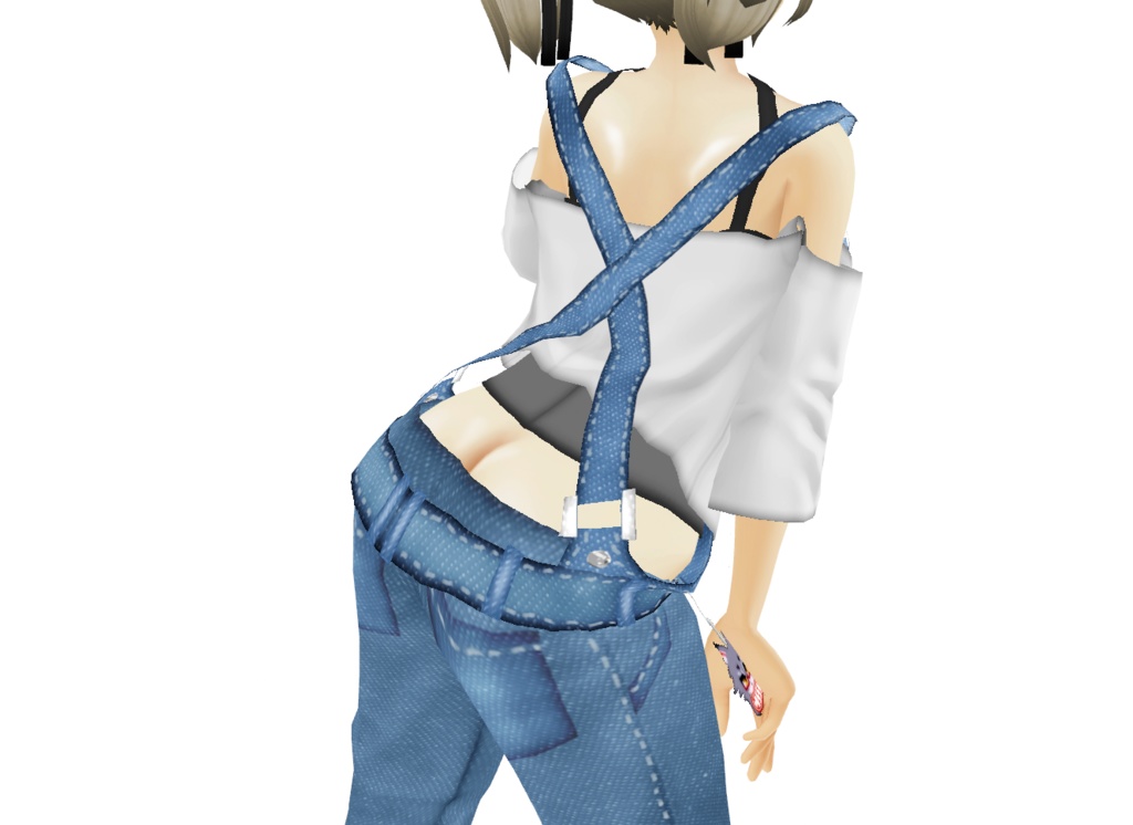 VRoid衣装「シンプルオーバーオールセット」カスタムアイテム&テクスチャ男女兼用