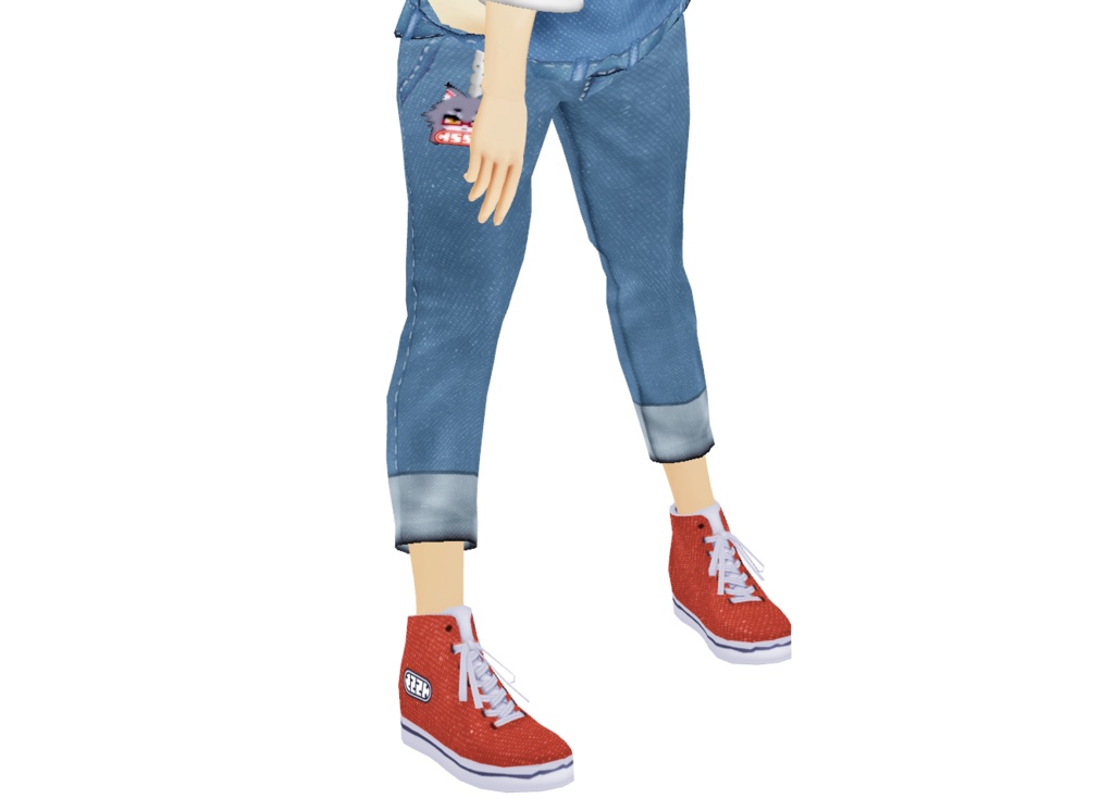 VRoid衣装「シンプルオーバーオールセット」カスタムアイテム&テクスチャ男女兼用