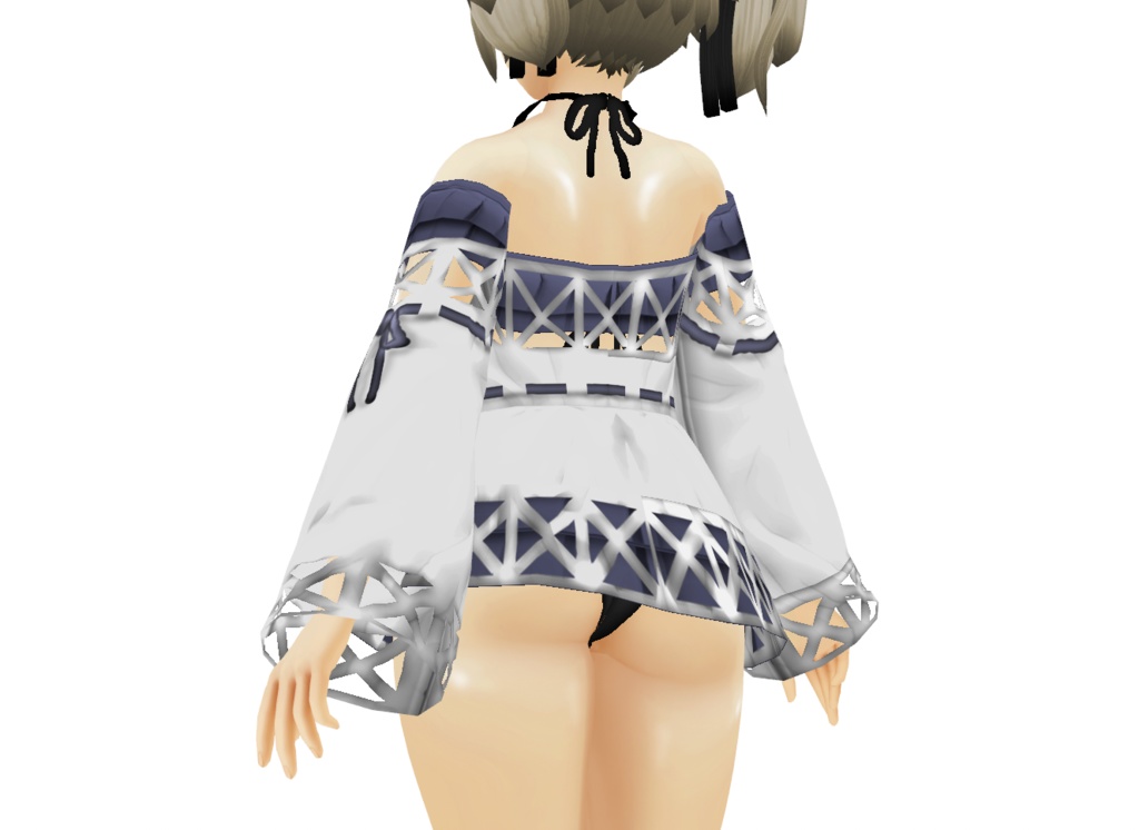 VRoid衣装「上着付きフリルビキニ」カスタムアイテム&テクスチャ