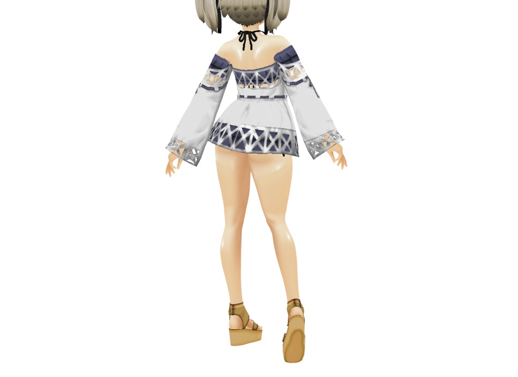 VRoid衣装「上着付きフリルビキニ」カスタムアイテム&テクスチャ