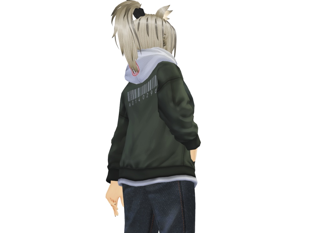 VRoid衣装「重ね着パーカーセット」カスタムアイテム&テクスチャ男女兼用