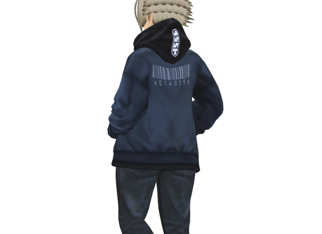 VRoid衣装「重ね着パーカーセット」カスタムアイテム&テクスチャ男女兼用