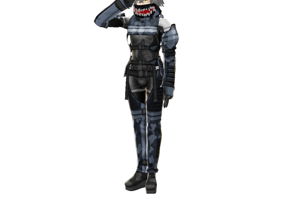 VRoid衣装「ミリタリー交戦アーマーセット」カスタムアイテム&テクスチャ男女兼用