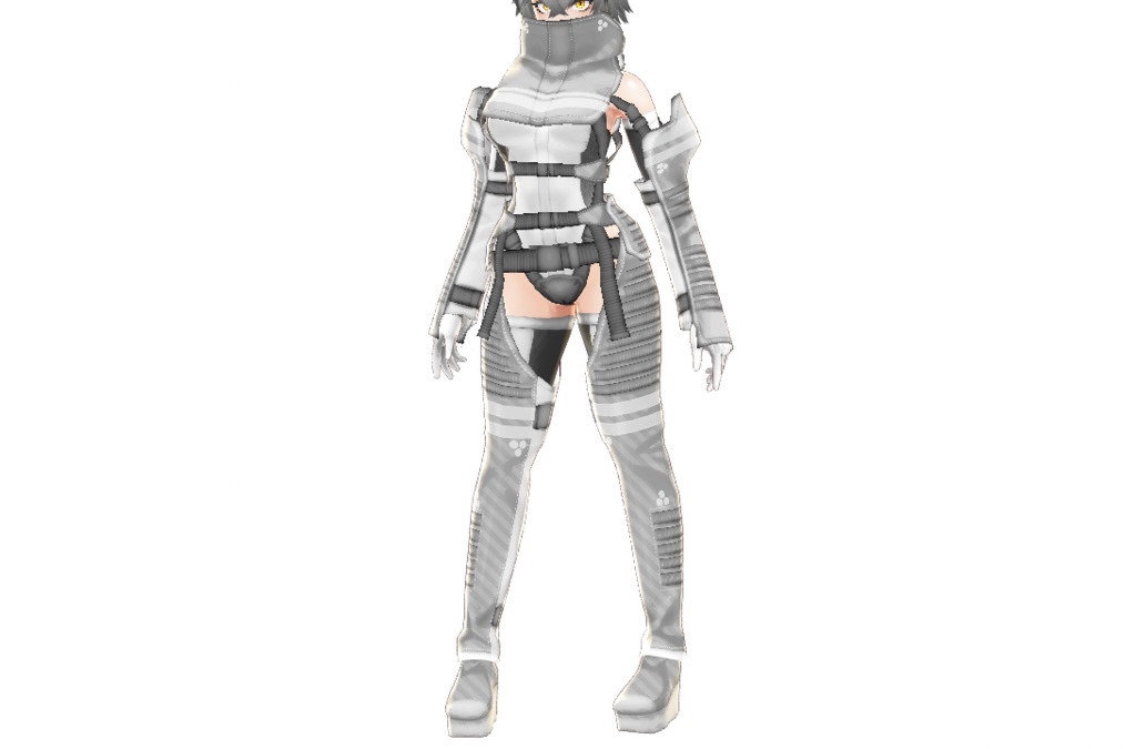 VRoid衣装「ミリタリー交戦アーマーセット」カスタムアイテム&テクスチャ男女兼用