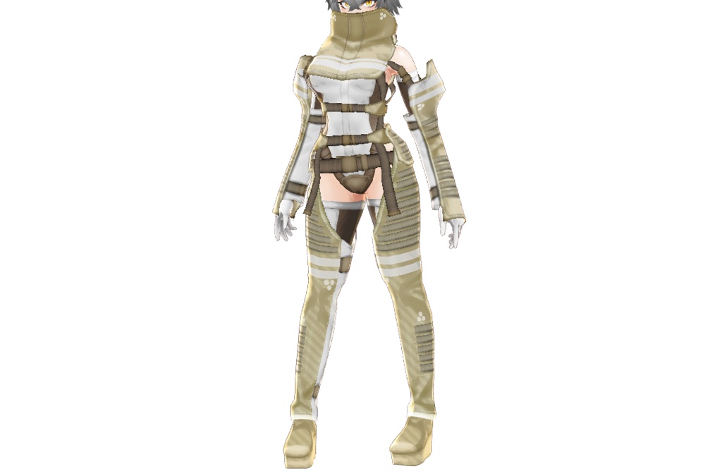 VRoid衣装「ミリタリー交戦アーマーセット」カスタムアイテム&テクスチャ男女兼用