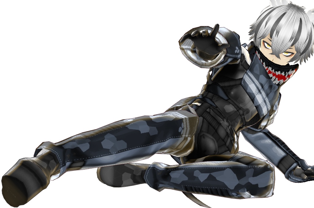 VRoid衣装「ミリタリー交戦アーマーセット」カスタムアイテム&テクスチャ男女兼用