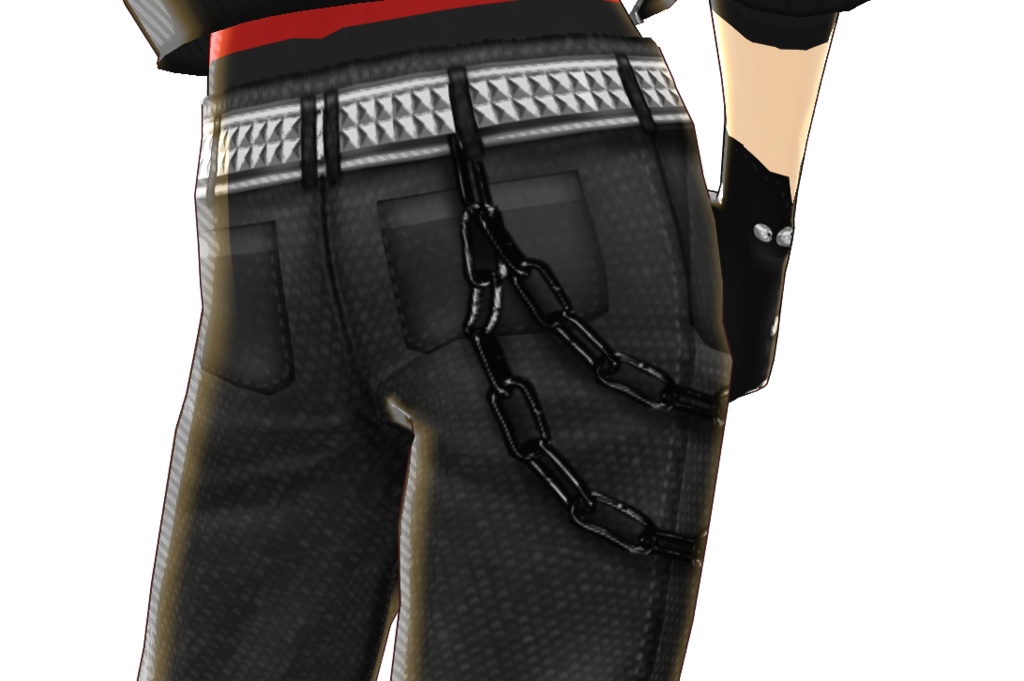 男女兼用VRoid衣装「パンク革ジャンセット」カスタムアイテム&テクスチャ