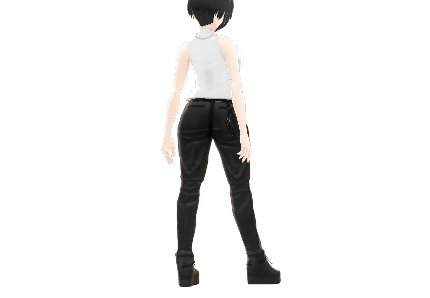 VRoid衣装 "ノースリーブシャツ&ジャケット" カスタムアイテム&テクスチャ男女兼用