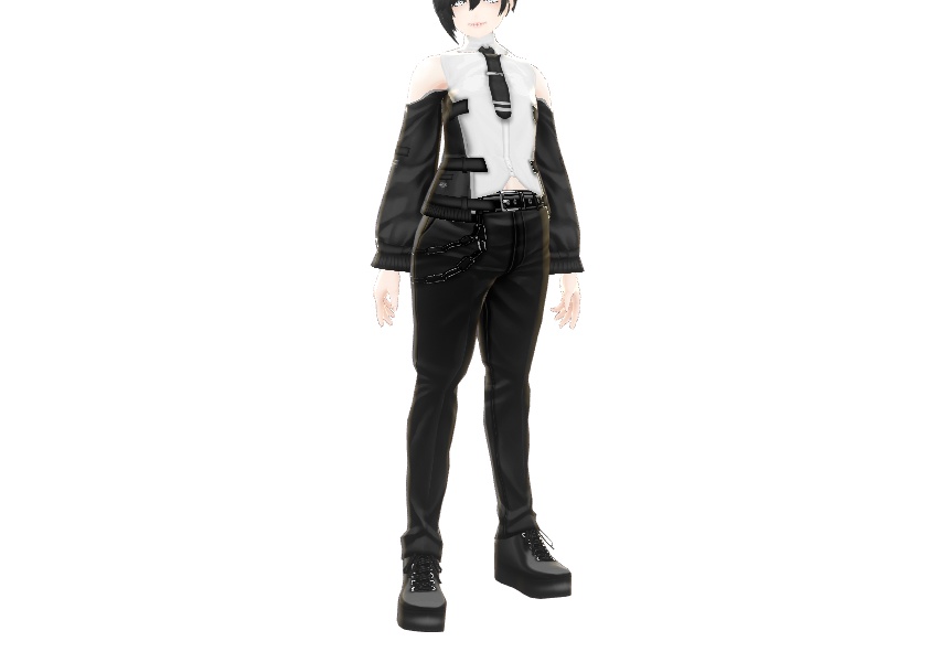 VRoid衣装 "ノースリーブシャツ&ジャケット" カスタムアイテム&テクスチャ男女兼用