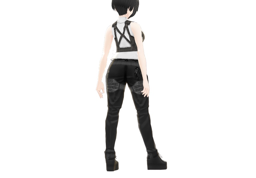 VRoid衣装 "ノースリーブシャツ&ジャケット" カスタムアイテム&テクスチャ男女兼用