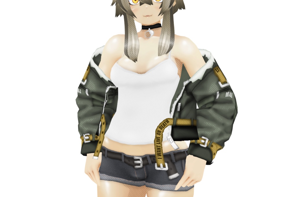 VRoid衣装 "ミリタリーカジュアルセット" カスタムアイテム&テクスチャ