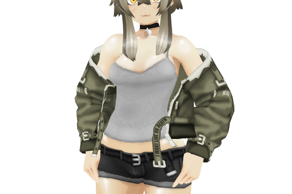 VRoid衣装 "ミリタリーカジュアルセット" カスタムアイテム&テクスチャ