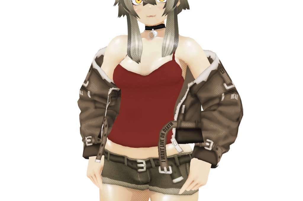 VRoid衣装 "ミリタリーカジュアルセット" カスタムアイテム&テクスチャ