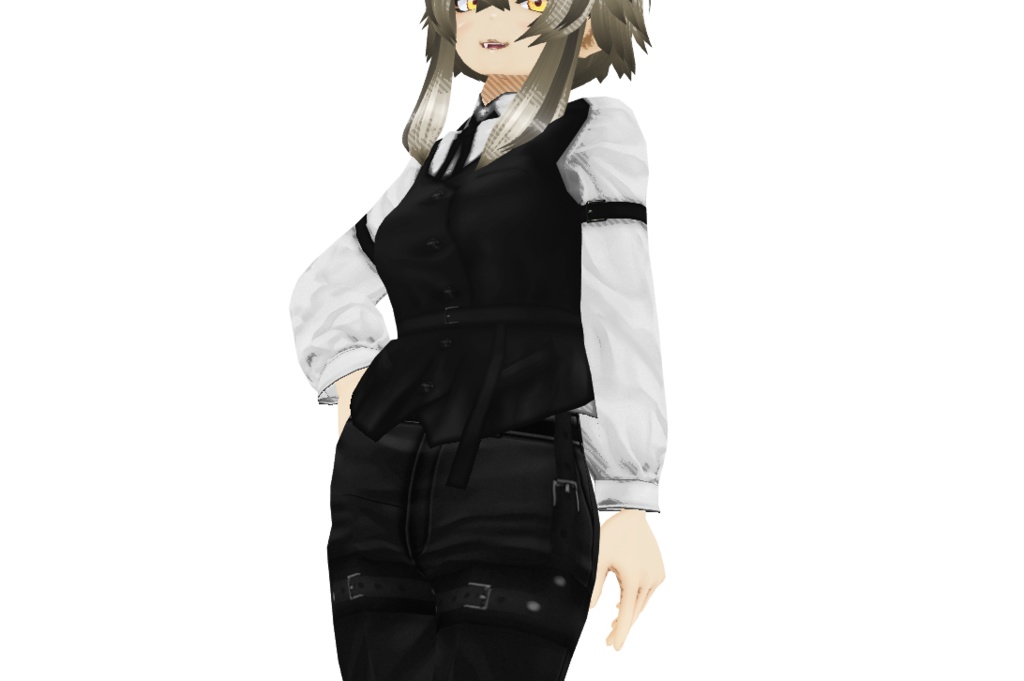 VRoid衣装"バーテンセット"カスタムアイテム&テクスチャ男女兼用