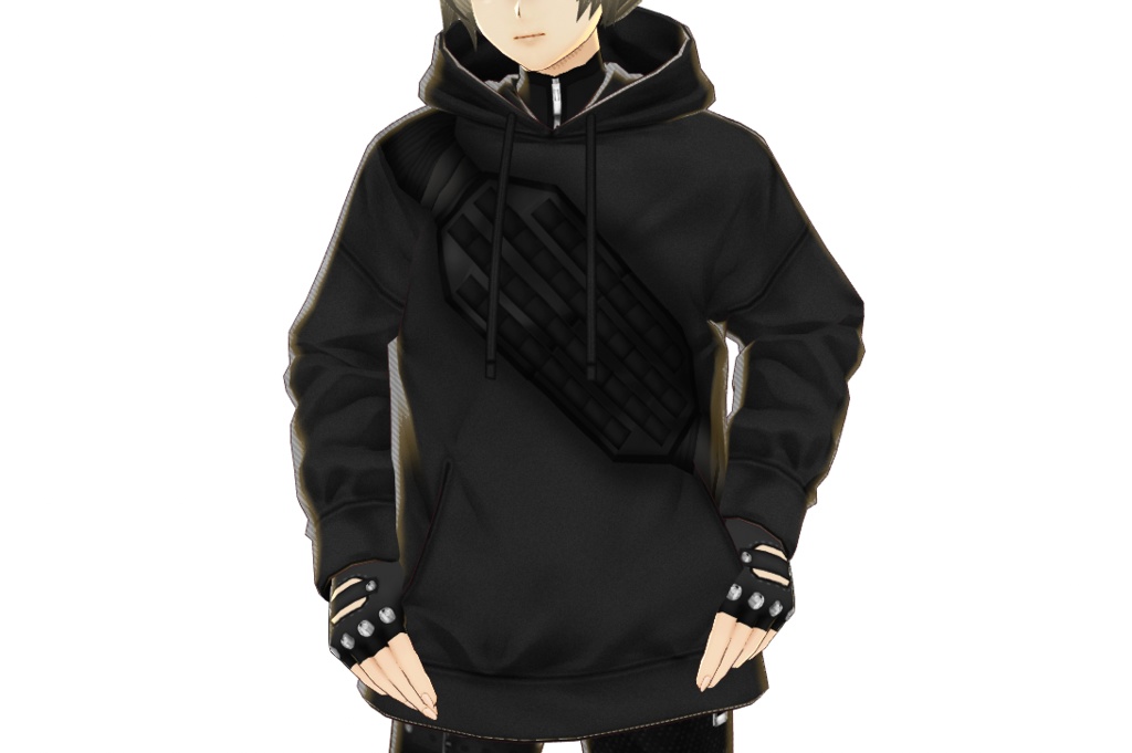 VRoid衣装 "革ジャン&パーカーセット"カスタムアイテム&テクスチャ