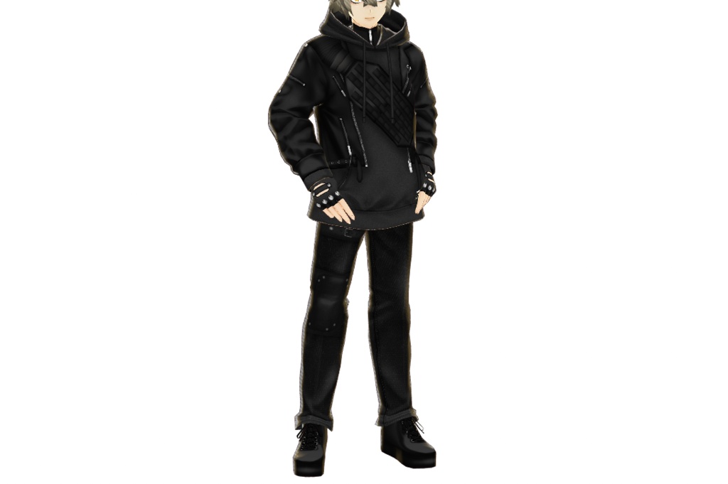 VRoid衣装 "革ジャン&パーカーセット"カスタムアイテム&テクスチャ