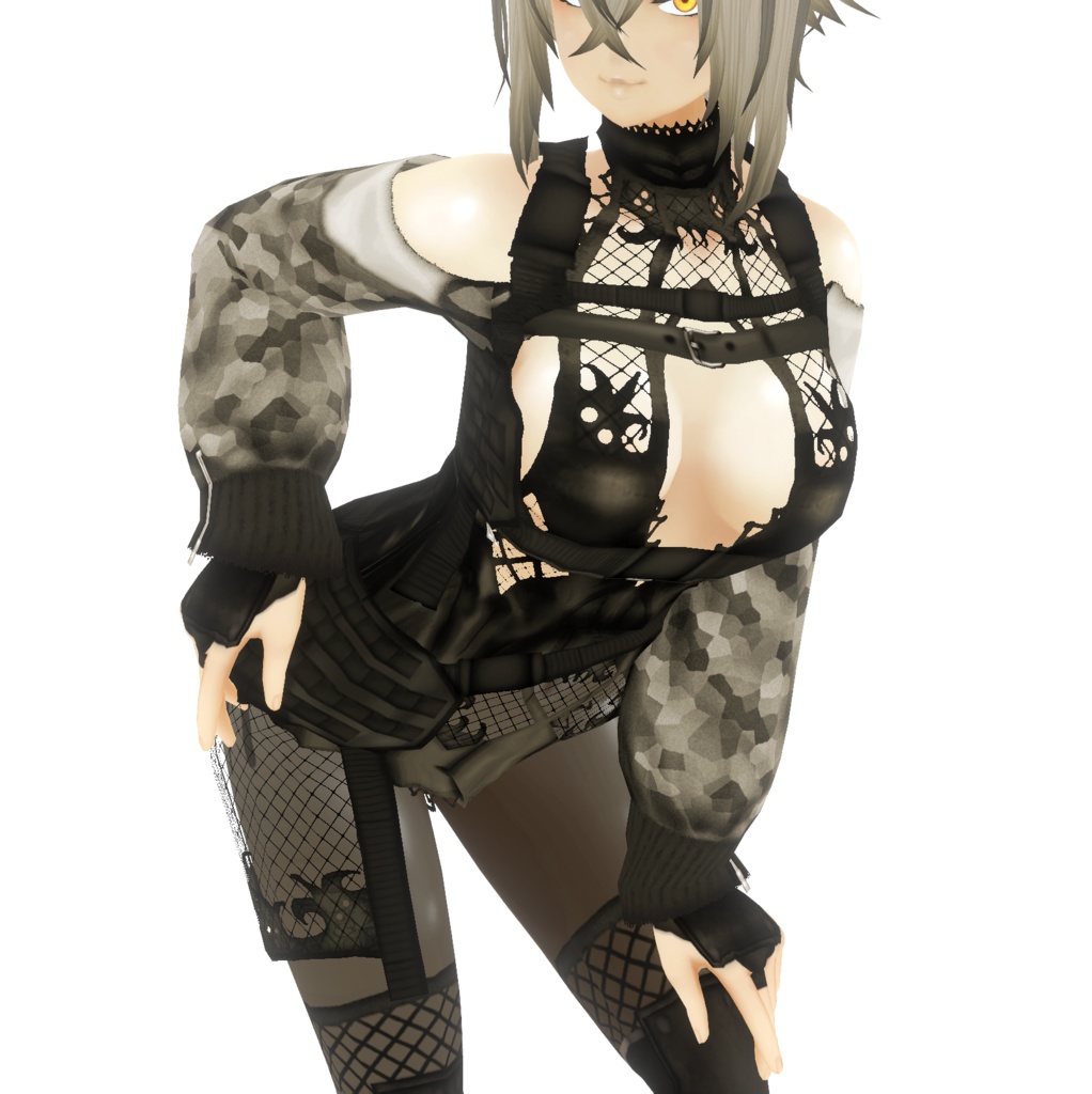 VRoid衣装"ドレス&短ジャケセット"カスタムアイテム&テクスチャ