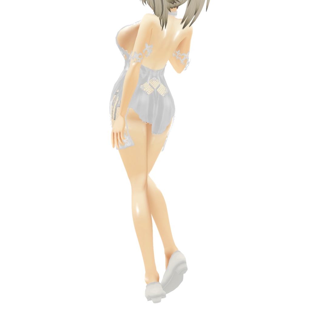 VRoid衣装"ドレス&短ジャケセット"カスタムアイテム&テクスチャ