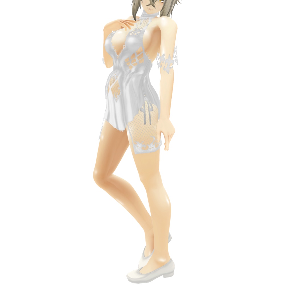 VRoid衣装"ドレス&短ジャケセット"カスタムアイテム&テクスチャ