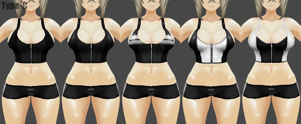 VRoid衣装 "No.6oインナーセット(14種)"カスタムアイテム&テクスチャ