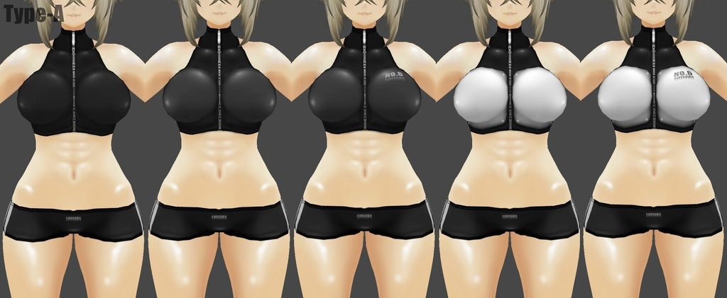 VRoid衣装 "No.6oインナーセット(14種)"カスタムアイテム&テクスチャ