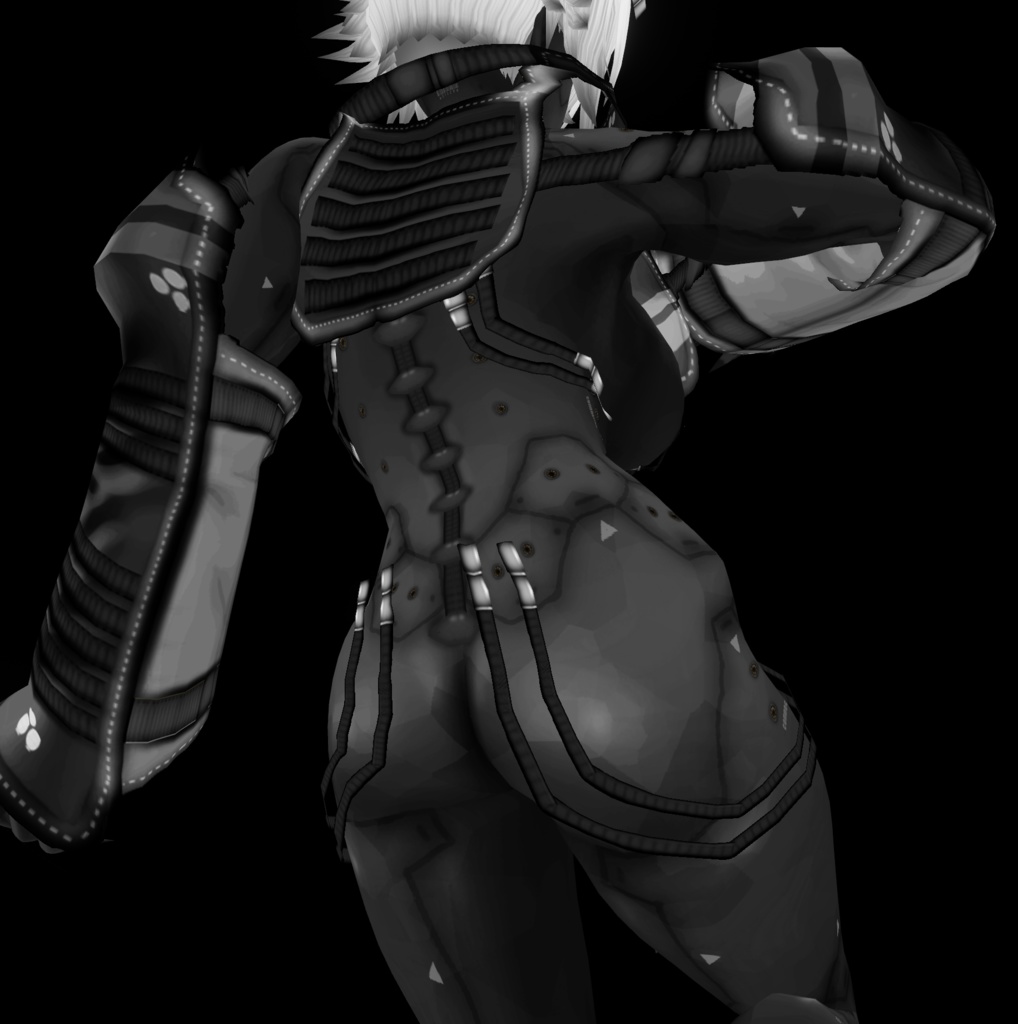 黒肌アンドロイド ''ADB'' VRM.VRoidモデル