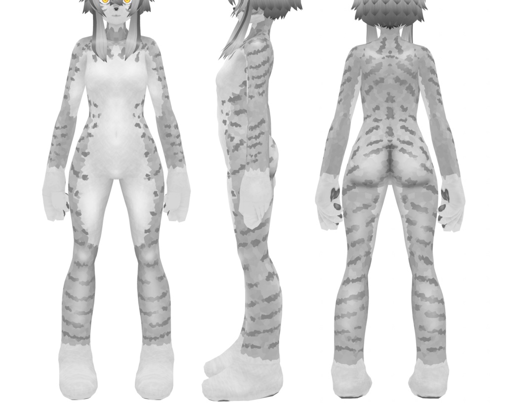 VRoid衣装"ケモ肌セット"カスタムアイテム&テクスチャ