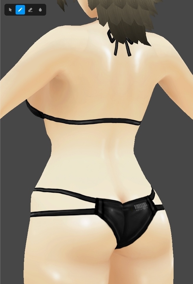 VRoid衣装 "黒ビキニセット"カスタムアイテム&テクスチャ