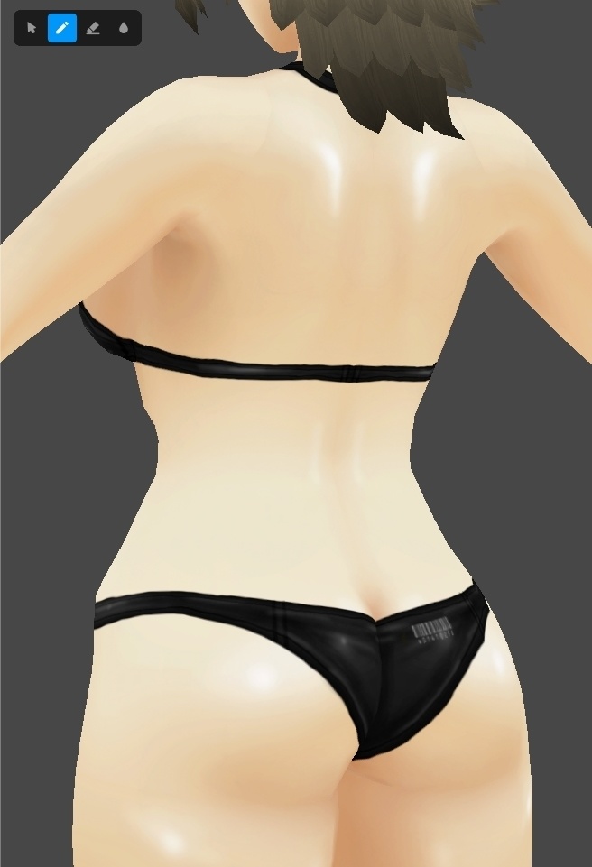 VRoid衣装 "黒ビキニセット"カスタムアイテム&テクスチャ