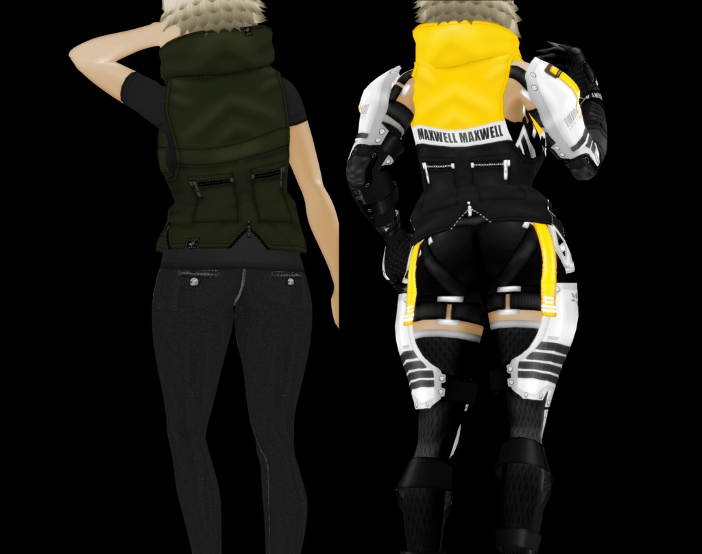 VRoid男女兼用衣装 ” YS.ハイネックベスト " カスタムアイテム&テクスチャ