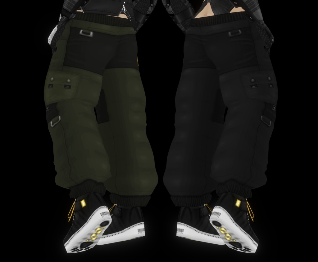 VRoid男女兼用衣装 ” YS.カーゴパンツセット(全16種) " カスタムアイテム&テクスチャ