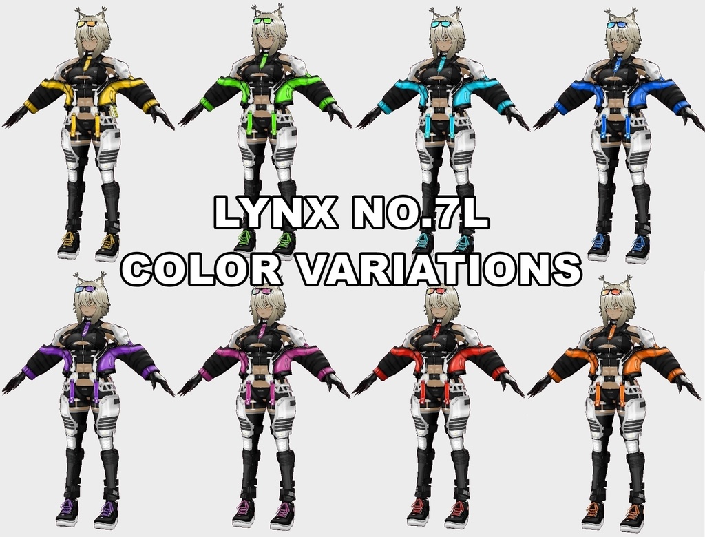 VRoid衣装 " No.7衣装&装飾セット " カスタムアイテム&テクスチャ