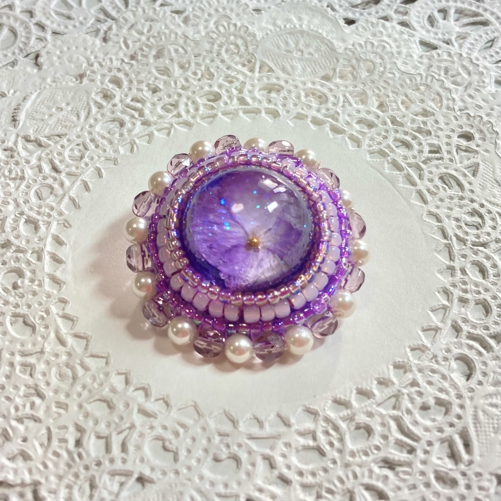 紫陽花ブローチ