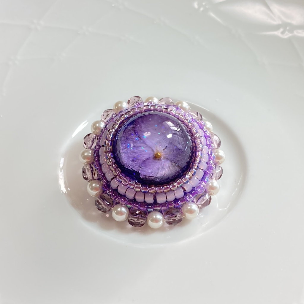 紫陽花ブローチ