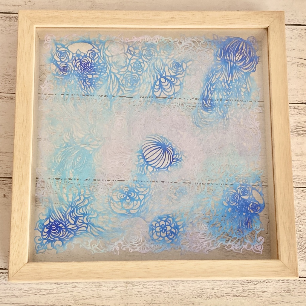 送料無料【切り絵】夢花海月A
