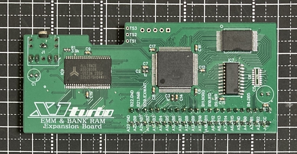 X1turboシリーズ拡張ボード用EMM＆バンクRAM増設ボード