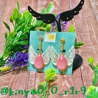 雫羽根のイヤリング