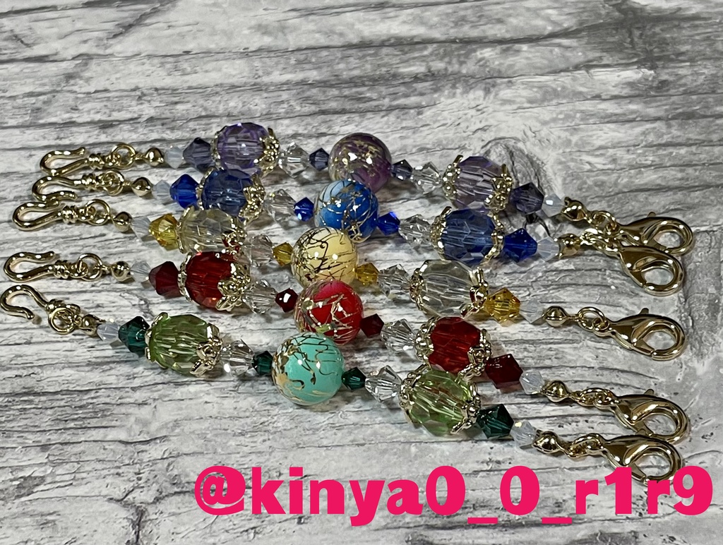 五色の和柄マスクチェーン