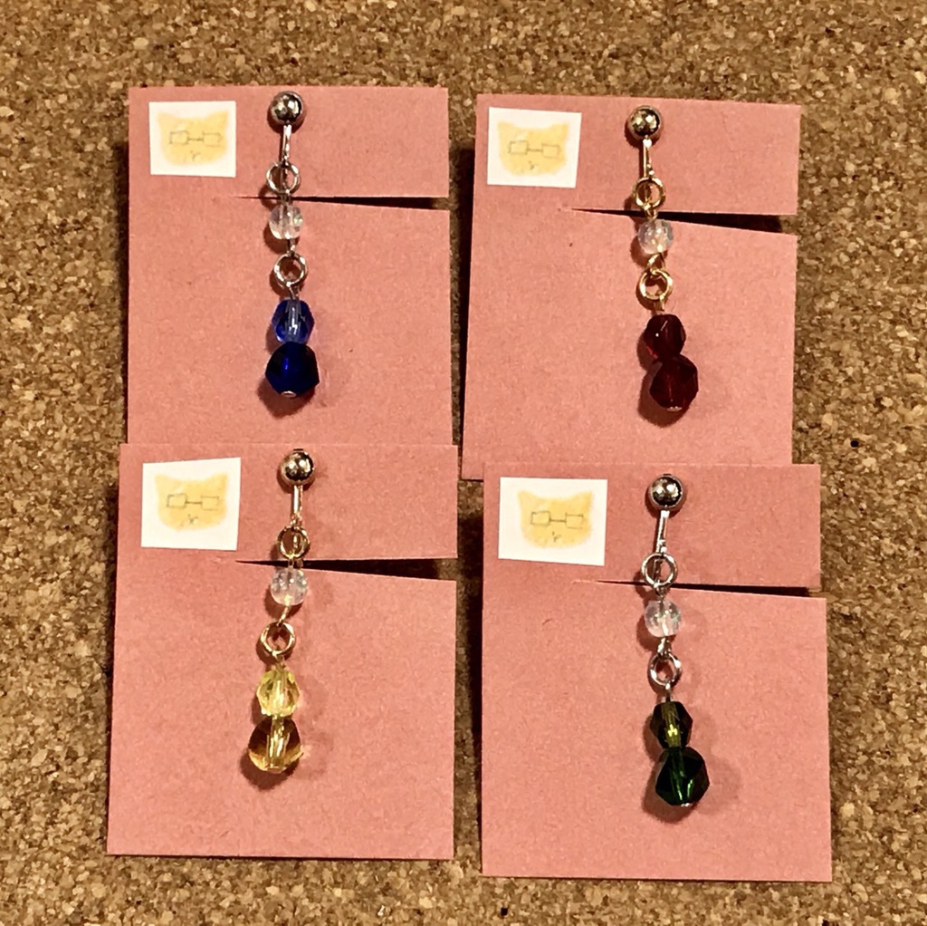 四色石イヤリング