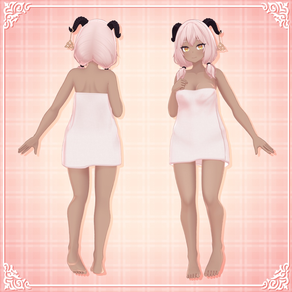 【すみ·ケリース用】衣装モデル「バスタオル」 | (For Sumi or Cerys) Costume Model "Bath Towel"