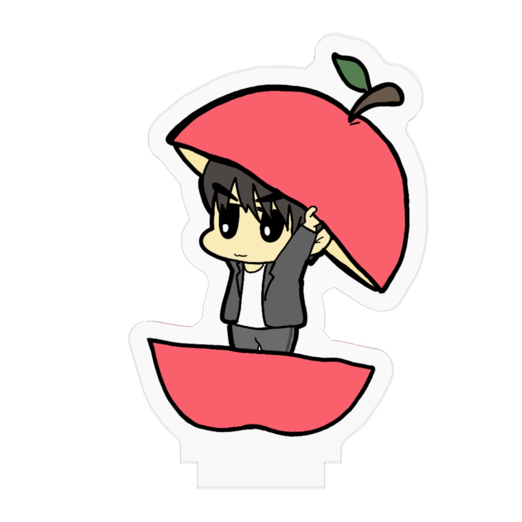 りんごのなかにミニ徹くん